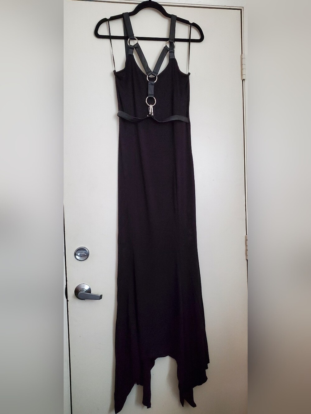 Killstar Black Maxi Dress with O-Ring Harness Detail - Picture 1 of 16